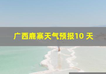 广西鹿寨天气预报10 天